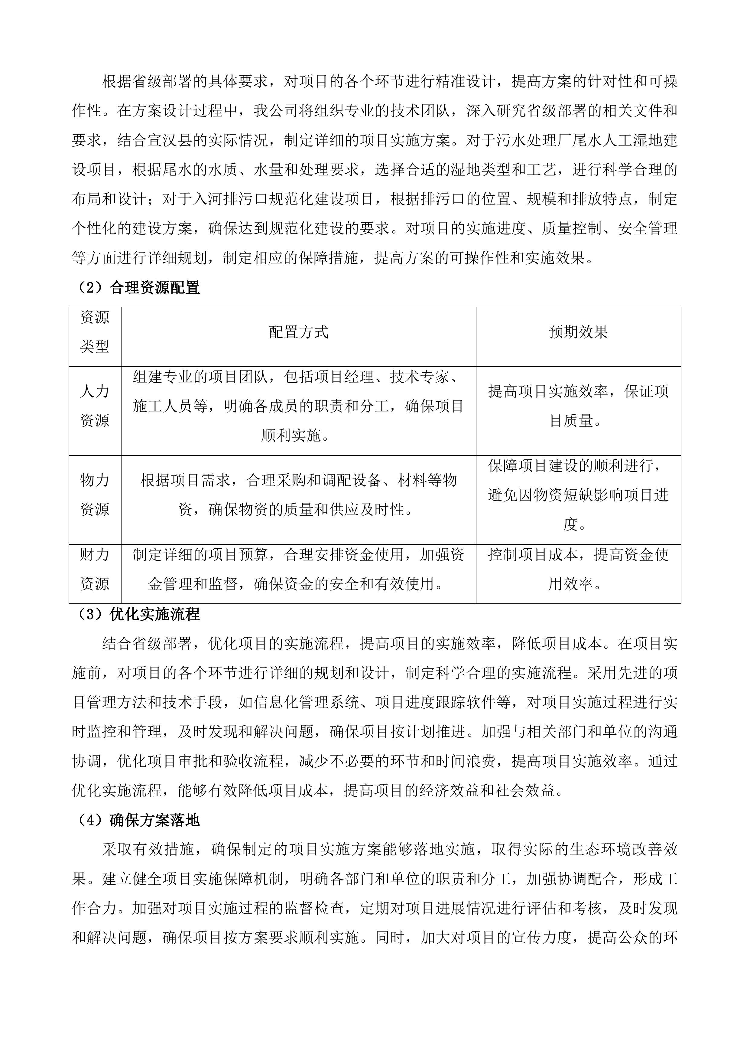 宣汉县州河流域重点乡镇污水处理厂尾水人工湿地建设项目等4个项目策划包装咨询服务投标方案.docx 第15页
